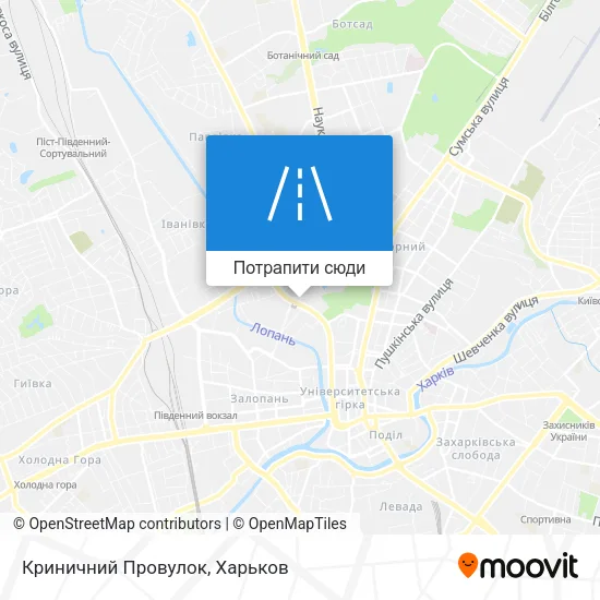 Карта Криничний Провулок