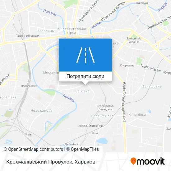 Карта Крохмалівський Провулок