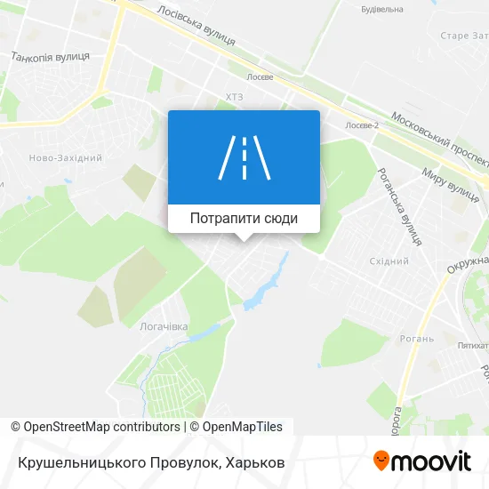 Карта Крушельницького Провулок