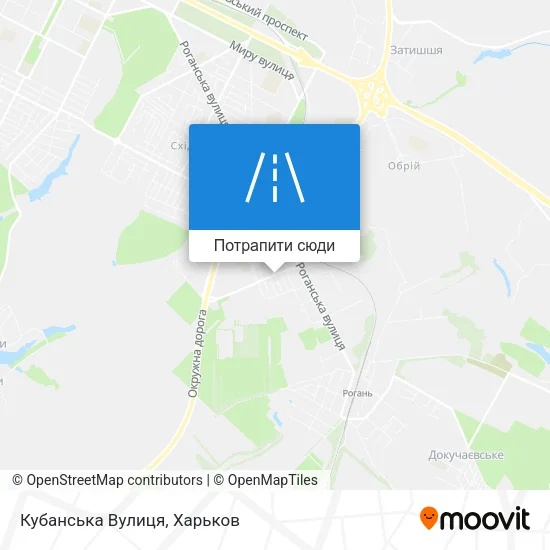 Карта Кубанська Вулиця