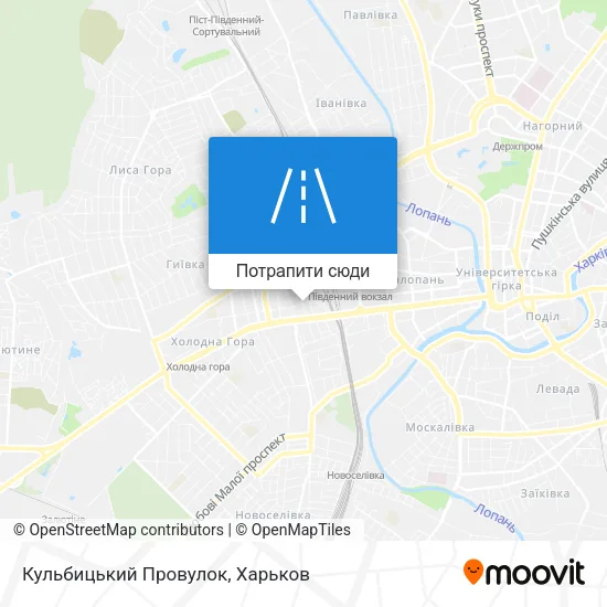 Карта Кульбицький Провулок