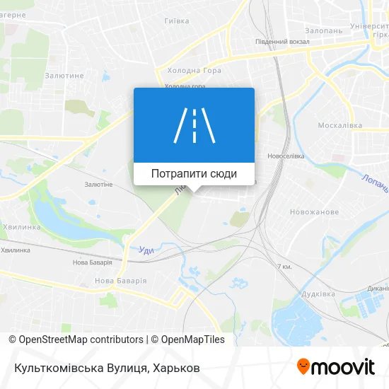 Карта Культкомівська Вулиця