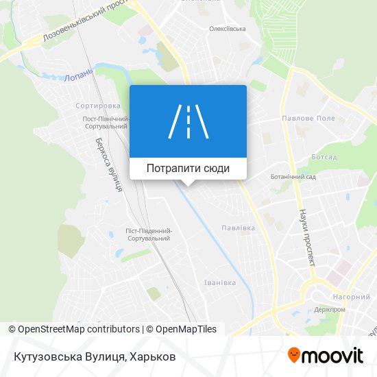 Карта Кутузовська Вулиця