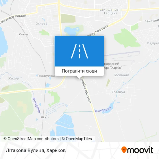 Карта Літакова Вулиця
