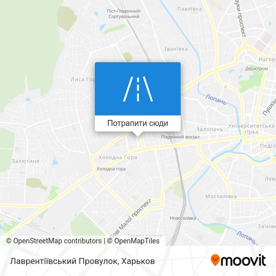 Карта Лаврентіївський Провулок