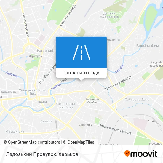 Карта Ладозький Провулок