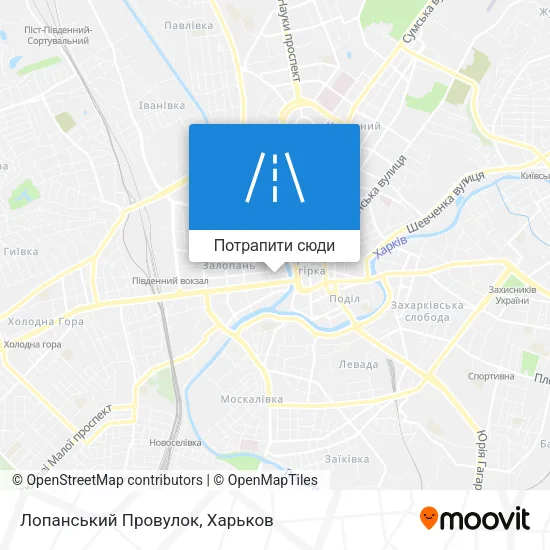 Карта Лопанський Провулок