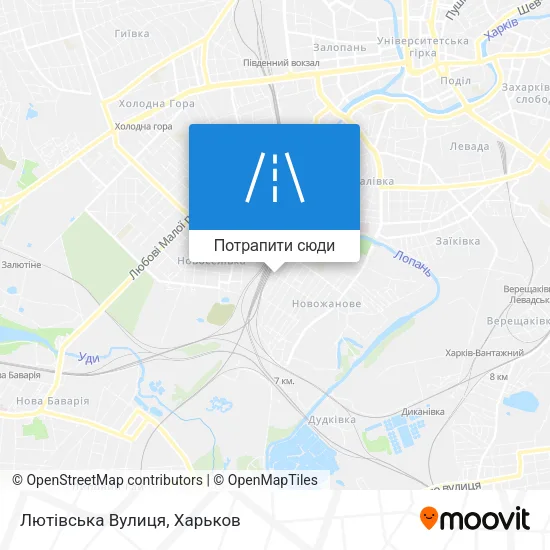 Карта Лютівська Вулиця