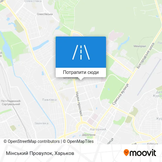 Карта Мінський Провулок