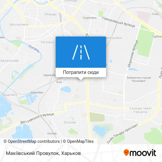 Карта Макіївський Провулок