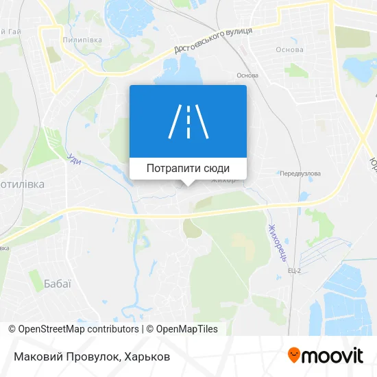 Карта Маковий Провулок