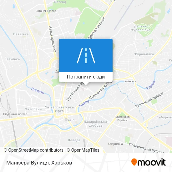 Карта Манізера Вулиця