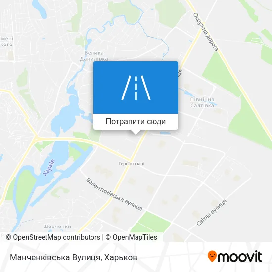 Карта Манченківська Вулиця