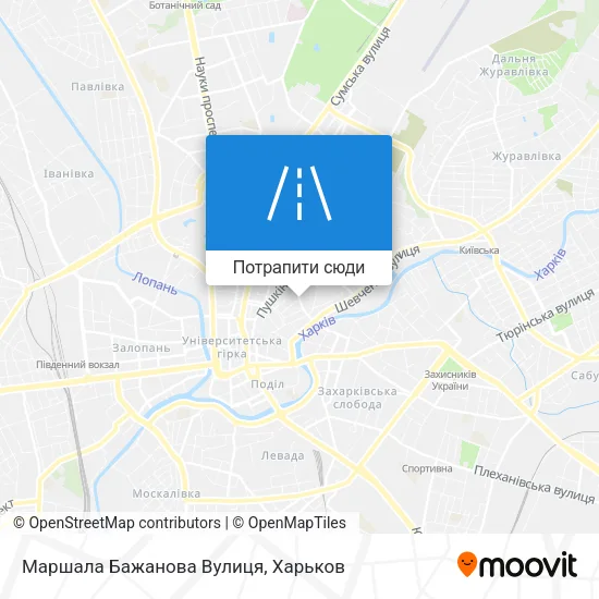 Карта Маршала Бажанова Вулиця