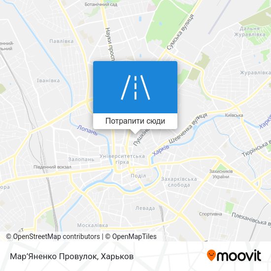 Карта Мар’Яненко Провулок
