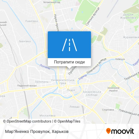 Карта Мар’Яненко Провулок