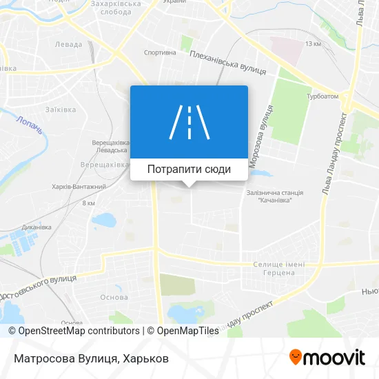 Карта Матросова Вулиця