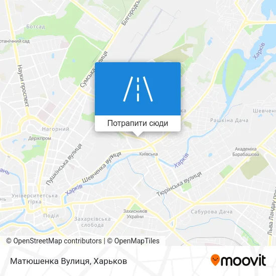 Карта Матюшенка Вулиця