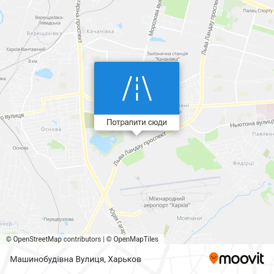 Карта Машинобудівна Вулиця