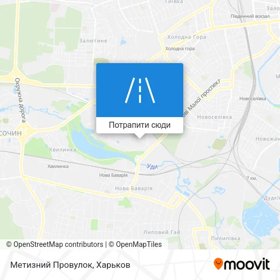 Карта Метизний Провулок