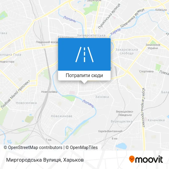 Карта Миргородська Вулиця