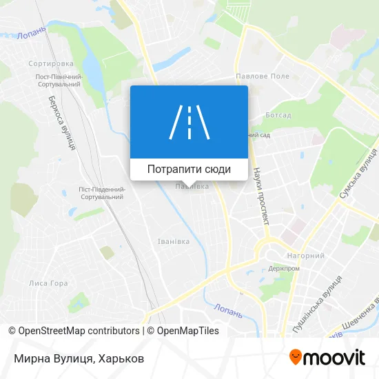 Карта Мирна Вулиця