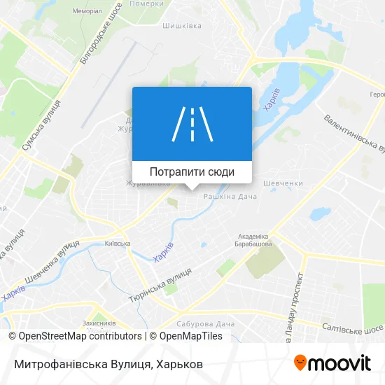Карта Митрофанівська Вулиця