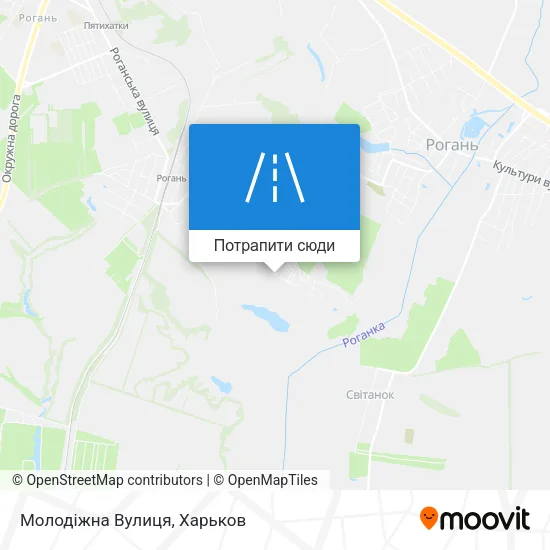 Карта Молодіжна Вулиця