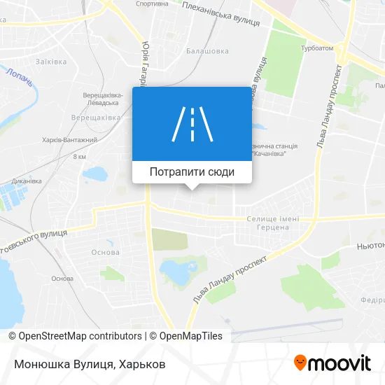 Карта Монюшка Вулиця