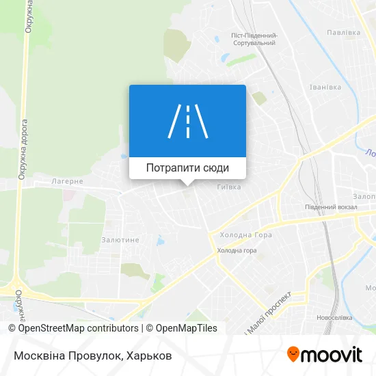 Карта Москвіна Провулок