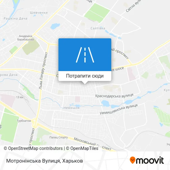 Карта Мотронінська Вулиця