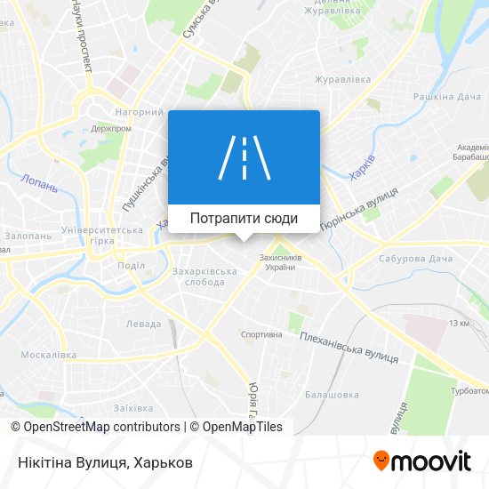 Карта Нікітіна Вулиця
