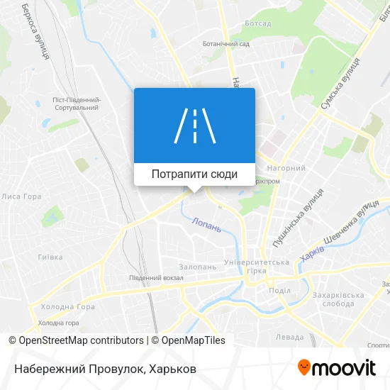 Карта Набережний Провулок