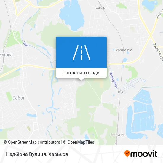 Карта Надбірна Вулиця