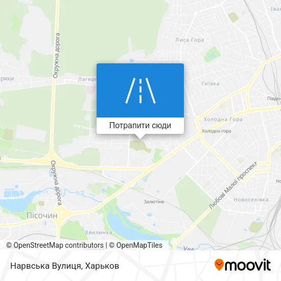 Карта Нарвська Вулиця