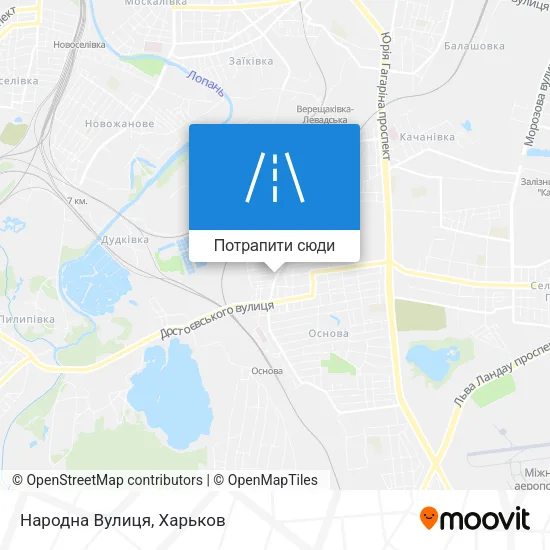 Карта Народна Вулиця