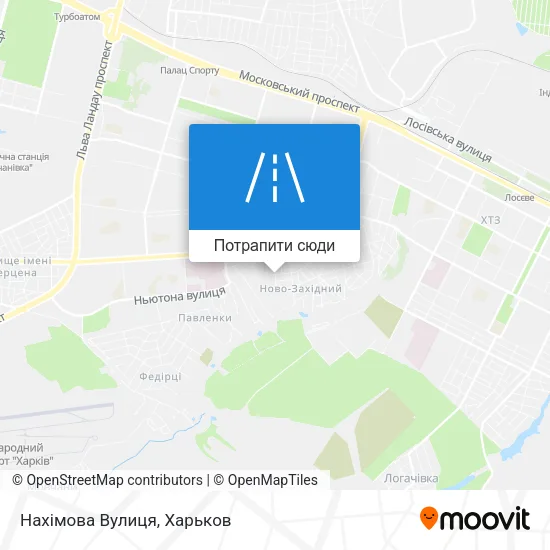 Карта Нахімова Вулиця