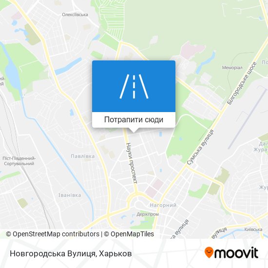 Карта Новгородська Вулиця