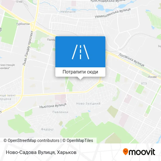 Карта Ново-Садова Вулиця