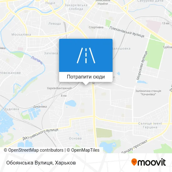 Карта Обоянська Вулиця
