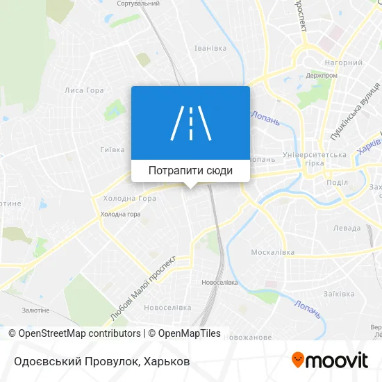 Карта Одоєвський Провулок
