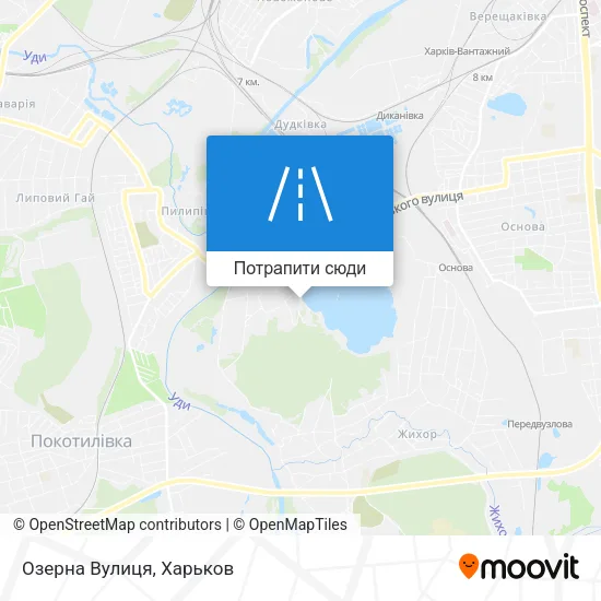 Карта Озерна Вулиця