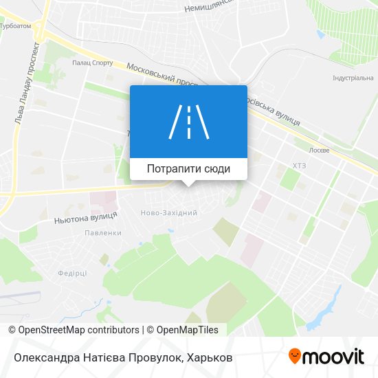 Карта Олександра Натієва Провулок