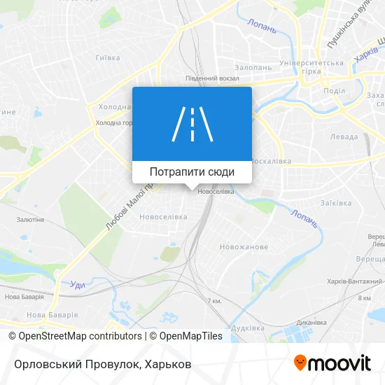 Карта Орловський Провулок