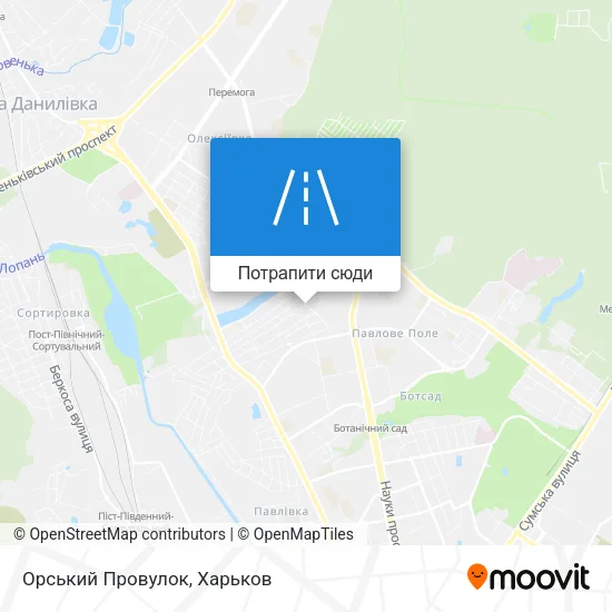 Карта Орський Провулок