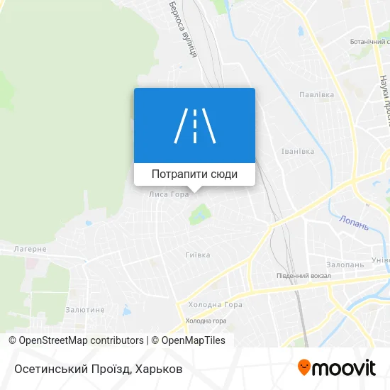 Карта Осетинський Проїзд