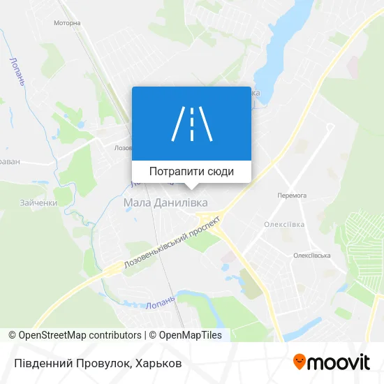 Карта Південний Провулок