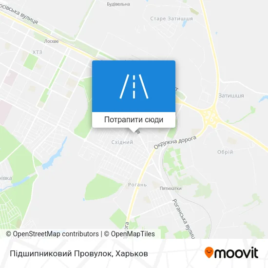 Карта Підшипниковий Провулок