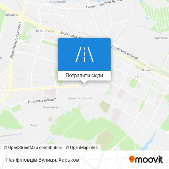 Карта Панфіловців Вулиця