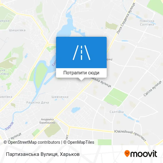 Карта Партизанська Вулиця